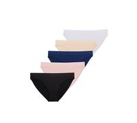 DORINA Rosanne Culottes pour Femmes Pack de 5, Micro Tricot Circulaire Doux, Style Classique, Coupe Confortable, Noir/Rose/Bleu/Chair/Blanc, Essentiels Pratiques pour Voyager