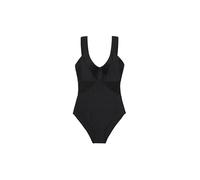 DORINA Saint Tropez Maillot de Bain Shaping avec Coussinets Amovibles, Design sans Fil, Bretelles Larges, Tissu Micro Texturéet Powermesh, Fermeture à Crochet au Dos, Noir
