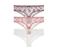 Dorina Slip ivoire / chocolat / rose ancienne, Taille M