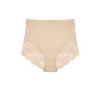 DORINA Brigitte-D Culotte Gainante Femme, Taille Mi-Haute, Contrôle du Ventre, Dentelle Florale, Maintien Moyen, Beige