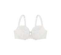 Dorina Soutien-Gorge Femme Celine - À Armatures, Non Rembourré, Dentelle Florale & Microfibre Douce, Bretelles Picot Réglables, Dos en Power Mesh, Nœud en Satin, Ivoire