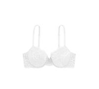 Dorina Soutien-gorge Femme Lianne Demi - Légèrement rembourré, À armatures, Bonnets Moulés avec Dentelle à Bords Festonnés et Bretelles Réglables, Blanc