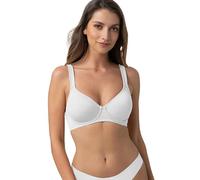 Dorina Soutien-Gorge Femme Lindsay - À Armatures, Non Rembourré, Bonnets Moulés, Couverture Totale, Microfibre Douce, Bretelles Réglables pour Soutien et Confort, Blanc