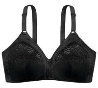 Dorina Soutien-gorge Femme MONICA Sans Armature - Dentelle, Bretelles Avant Réglables, Doublure en Coton, Détails Échelle pour Formes & Confort, Nœud en Satin, Noir