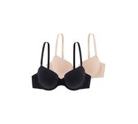 Dorina Femme Louise-d-2pp Soutien-Gorge Corbeille, Noir/Beige, 105D EU