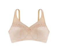 Dorina Teagan Soutien-Gorge Minimiseur Non Rembourré, sans Fil, Couverture Complète avec Bretelles Ajustables Extra-Larges, Soutien U-Back en Power Mesh, Design Satin & Dentelle, Beige
