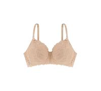 DORINA Valeria Soutien-Gorge d'allaitement Non Rembourré, sans Fil avec Clips d'allaitement à Une Main, Bretelles Ajustables, Doublure Ultra-Douce en Tencel Modal, Beige