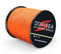 Dorisea Extreme Tresse 100% PE Ligne de pêche tressée Orange 99,7 - 1 999,8 m 6-249,5 kilogram Test Fil de pêche Pêche Corde Incroyable Superline Zero stretch, Orange, 1000m/1093Yards 6lb/0.10mm