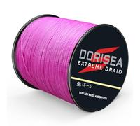 Dorisea Extreme Tresse 100% PE Rose Tressée Ligne de Pêche 99,7 - 1 999,8 m 6-249,5 Kilogram Test Fil de Pêche Pêche Corde Incroyable Superline Zero Stretch, Rose, 500m/546Yards 6lb/0.10mm