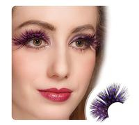 Dorisue Maleficent Faux cils violets Sleeping Beauty Cils colorés brillants longs et épais Extension de faux cils Evil Queen