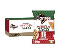 Doritos Chips Tortilla Goût Taco Mexicain 160g - Lot de 10