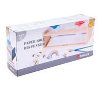 Dorjee - D3.404 - Porte-rouleau de papier en bois - avec rouleau de papier de 30,5 cm x 4,5 m, y compris 2 pinceaux, 2 gobelets et 1 palette de couleurs pour les enfants âgés de 3 ans et plus.