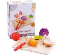 Dorjee - Mes légumes en bois à découper - avec plateau et couteau en bois - jouet en bois à partir de 18 mois G