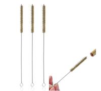 DORKIN Brosses métalliques, 3 brosses de nettoyage en laiton pour tubes, idéales pour le nettoyage des tubes à essai, pailles et petits recoins (8/10/12 mm)