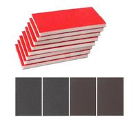 DORKIN Éponges à poncer, Lot de 12 éponges abrasives, grains de 80 à 3000, adaptées au métal, au bois et aux murs. Utilisables à sec ou à l'eau. Éponge abrasive flexible.