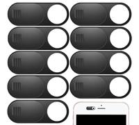 DORKIN Filtres de confidentialité pour caméra, Neuf caches de caméra coulissants noirs pour préserver la confidentialité, ultra-fins (0,6 mm), adaptés aux ordinateurs, smartphones, PC et webcams.