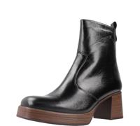 Dorking - Boots en cuir noires à semelle à talon décroché haut avec une languette