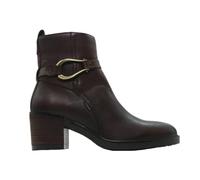 DORKING Bottines décontractées en cuir, talon bloc, fermeture éclair, semelle en caoutchouc, pour: femme