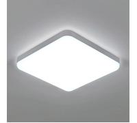 DORLINK Plafonnier LED Carré Moderne - 25cm Blanc - IP65 - 32W Lumière Froide 6500K Salle de Bain, Cuisine, Salon, Chambre