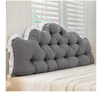 Dorm Headboard Pillow Twin XL, RuffleTufted Crown Backrest Cushion for Sitting, Reading & Loungin (Dark Gray,150 * 65 * 10cm)