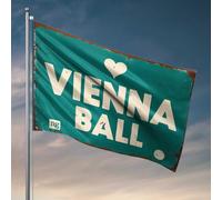 Dorm Room Funny Love Vienna Ball : une célébration de la musique et de la danse Drapeau Mancave Accessoires Hommes Stuff pour chambre de garçon (120 x 180 cm)