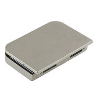 Dorma Glas Contre-porte en verre (serrure de porte en verre) Junior Office, épaisseur de verre 8-10 mm, ferrure arrondie à droite - Aluminium effet acier inoxydable