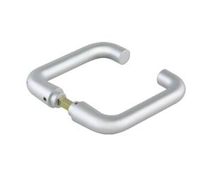 Dorma-Glas Paire de béquilles en verre rondes LM argent elox.f.f.Guide-poignée VK 8mm Quantité:1