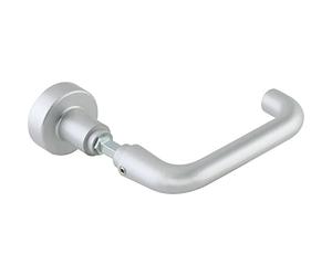 Dorma Glas Poignée de porte (garniture de rechange) pour portes en verre, poignée de porte ronde, avec goupille interchangeable, ferrure de porte en verre aluminium anodisé argenté