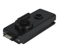 DORMA GLAS Serrure de porte en verre WC Studio Classic - Serrure de WC avec lolive, pour verre de 8 mm d'épaisseur, aluminium noir