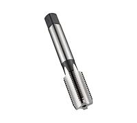 Dormer E243PG11NO2 Série E243 Taraud manuel à goujure droite en acier rapide PG Filetage avec finition brillante Norme DIN NO2 Filetage 11"-18 Diamètre de coupe 18,6 mm Longueur 80 mm