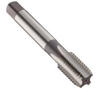 Dormer E501M4NO3 Série E501 Taraud à main droit en acier rapide avec finition brillante, norme ISO, pour gaucher, filetage n°3, M4 x 0,70 mm, longueur 53 mm