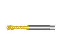 Dormer EX00TINM12 Series EX00TIN Taraud mécanique à cannelure hélicoïdale 45° HSS-E-PM Revêtement étain Finition brillante M12 x 1,75 x 110 mm