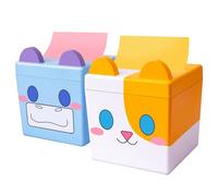 Dormercy Distributeur de Notes Pop-up, 2 Paquets, Hippo & Chat, Design magnétique mignon, Grande Capacité