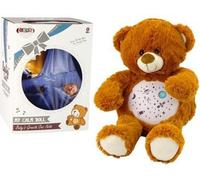 Dormeur en peluche ourson lumières sons marron