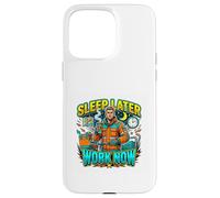 Dormez Plus Tard, travaillez Maintenant ! Night Shift Hustle Coque pour iPhone 15 Pro Max