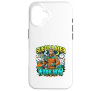 Dormez Plus Tard, travaillez Maintenant ! Night Shift Hustle Coque pour iPhone 16