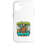 Dormez Plus Tard, travaillez Maintenant ! Night Shift Hustle Coque pour iPhone 16 Plus