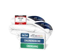 DormiGood - Ensemble de couettes 155x220-100% Duvet - édredon Duvet - 610g - Couverture de Printemps et Automne - Couette mi-Saison 155 x220 - Lot de Deux couettes tempérées - Set 2 Places