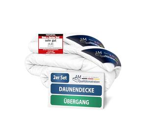 DormiGood - Ensemble de couettes 155x220-100% Duvet - édredon Duvet - 610g - Couverture de Printemps et Automne - Couette mi-Saison 155 x220 - Lot de Deux couettes tempérées - Set 2 Places