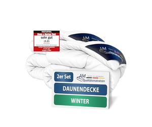 DormiGood - Ensemble de couettes 155x220 Chaude - 100% Duvet - Doux et Confortable - Couverture épaisse pour l'hiver - Couette Duvet - 1140g - Lot de Deux couettes - 155 x 220 cm - 2 Personnes