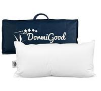 DormiGood - Oreiller 40x80 en Duvet et Plumes de Haute qualité - 100% Naturel - Coussin Doux à Trois Chambres - Enveloppe d'oreiller 40 x 80 en Coton
