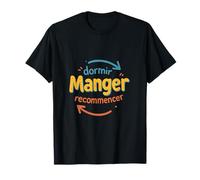 Dormir Police Manger Loop Arrows Illustration T-Shirt