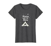 Dormir sous Les étoiles : Aventure de Camping Confortable T-Shirt, Femme, Chiné Foncé, L