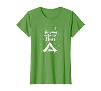Dormir sous Les étoiles : Aventure de Camping Confortable T-Shirt, Femme, Herbe, L