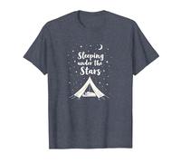 Dormir sous Les étoiles : Aventure de Camping Confortable T-Shirt, Homme, Bleu Chiné, 4XL