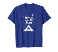 Dormir sous Les étoiles : Aventure de Camping Confortable T-Shirt, Homme, Bleu Royal, L