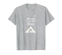 Dormir sous Les étoiles : Aventure de Camping Confortable T-Shirt, Homme, Gris Chiné, XL