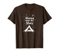 Dormir sous Les étoiles : Aventure de Camping Confortable T-Shirt, Homme, Marron, L