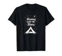 Dormir sous Les étoiles : Aventure de Camping Confortable T-Shirt, Homme, Noir, S