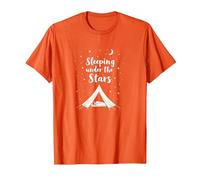Dormir sous Les étoiles : Aventure de Camping Confortable T-Shirt, Homme, Orange, L